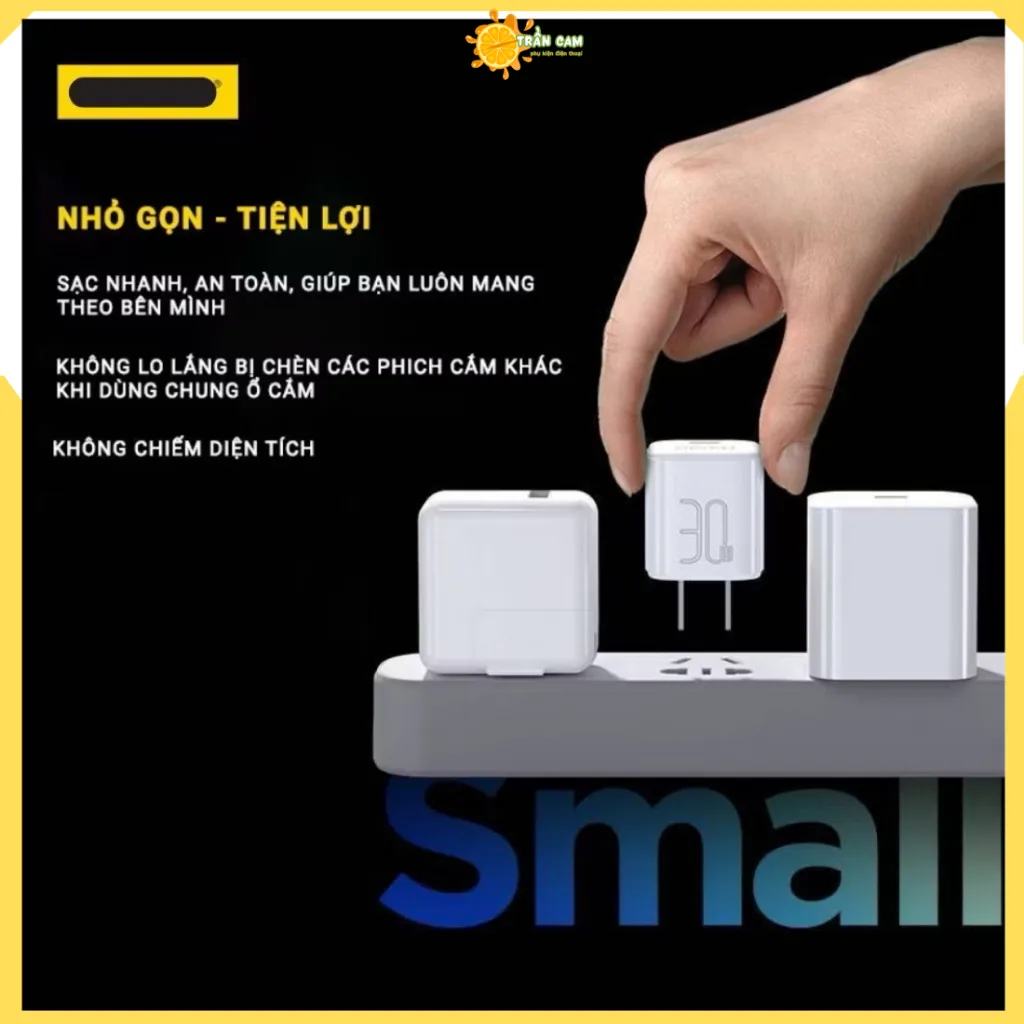 Bộ Sạc nhanh 30W mini PISEN, Công Nghệ GaN cho ip8 đến ip 18 sạc siêu nhanh nhỏ gọn tiện lợi bảo hành 12 tháng – ảnh 4