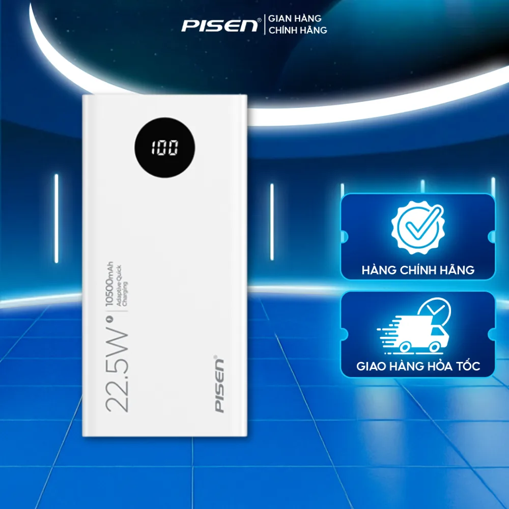 Sạc Dự Phòng Pisen Quick Sạc Nhanh 10W 20W 22.5W 30W Dung Lượng Lớn 10000mAh 10500mAh 20000mAh – ảnh 1